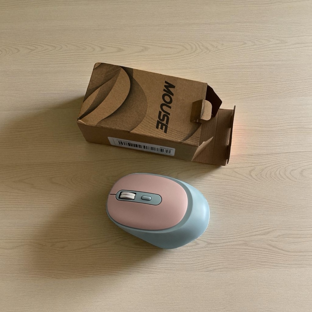 Pink and Blue Wireless Mouse